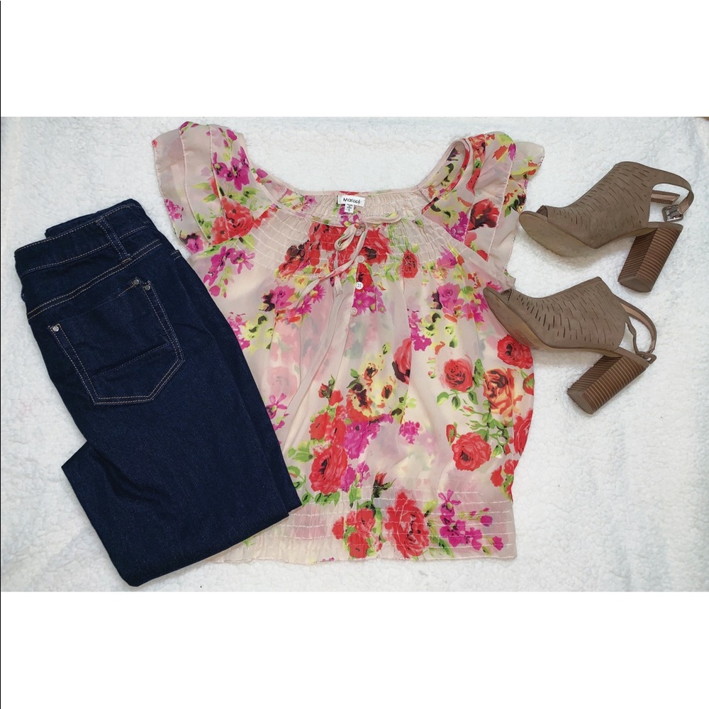 Flower Print Blouse SIZE SMALL